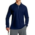 thumbnail image 4 of WTOBBY Men's Lightweight Long Sleeve Golf Shirt with Raglan Sleeve and UPF 50+ Sun Protection for Sporty Casual Wear Quick Dry Performance Shirt ,Navy XL, 4 of 4