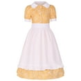 thumbnail image 5 of WOYY Big Girl's Garden Style Short Sleeve Dress with Apron Hat Long Dress, Sizes 4-12, 5 of 6