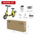 thumbnail image 6 of Windhorse C2 Urban Cruiser Foldable Electric Scooter for Adults with Seat and Carry Basket (Yellow), 6 of 6