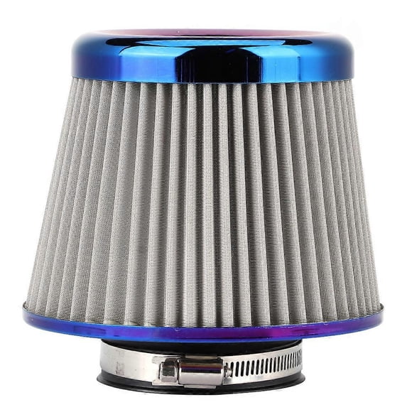 78mm/3.1in Car Air Intake Filter Cleaner High Flow Stainless Steel Universal Parts