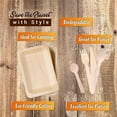 thumbnail image 5 of Disposable Wooden Cutlery Utensils Set ‚Äì (Pack of 150) 30 7.8-inch Plates 30 Forks 30 Knives 30 Spoons 30 Small Spoons Eco-Friendly Silverware Compostable Flatware Biodegradable Better T, 5 of 7