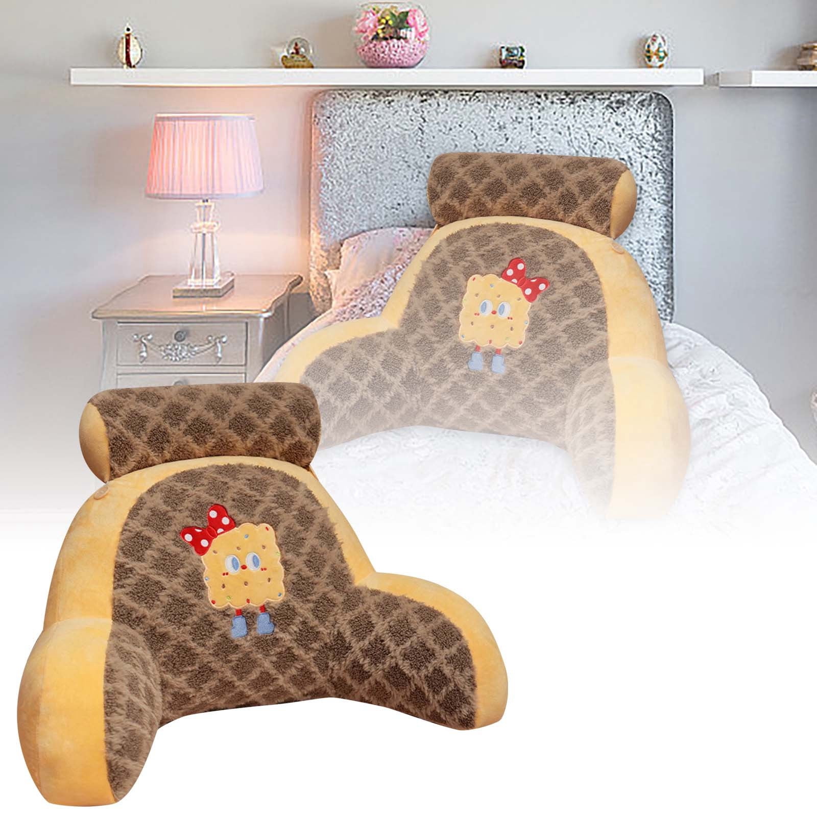 Lumbar Support Pillow For Bed & Couch Large Back Cushion With Removable Washable Cover Comfortable Sofa & Chair Pillow For Sitting Reading