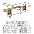 thumbnail image 5 of Amerock Appoint Golden Champagne 8 inch (203mm) Towel Bar, 5 of 7