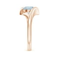 thumbnail image 5 of Angara Natural 1.12 Ct. Aquamarine Solitaire Ring in 14K Rose Gold for Women (Ring Size: 11), 5 of 11