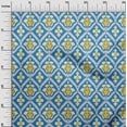 thumbnail image 3 of oneOone Rayon Blue Fabric Asian Ikat Craft Projects Decor Fabric Printed By The Yard 56 Inch Wide, 3 of 4