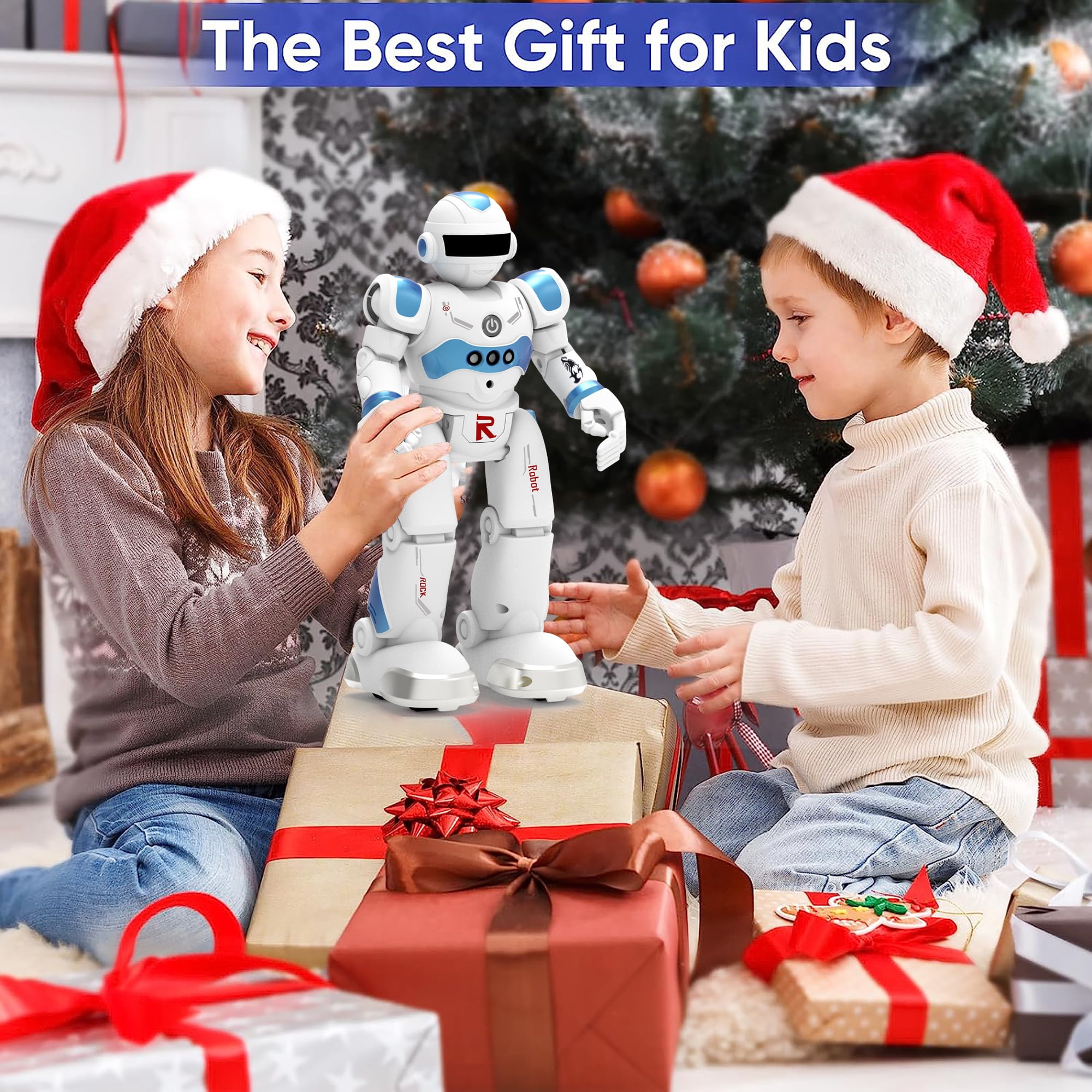 Gmdisc RC Robot Toys for Kids, Gesture Sensing Programmable Interactive Smart Robot for Age 3 4 5 6 7 8 Year Old Boys Girls Birthday Gift Present