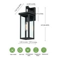 thumbnail image 4 of B1 Outdoor Wall Light Matte Black Porch Light Fixture for House, Hallway, Front Doorway with Clear Glass Shade, 4 of 8