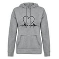 thumbnail image 3 of QUINDOS Womens Hoodies Women's Sweatshirts Casual Long Sleeve Graphic Crew Neck Pullover Tops, 3 of 5