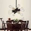 Modern Metal Hanging Ceiling Chandelier With 12 Lights Black finish