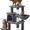 Dark Gray, variant on Chenshuoo Cat Tree 57in, Multi Level Cat Tower with Basket & Condo & Scratching Post & Padded Perch & Extended Platform & Fur Ball