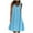 #1-Light Blue, variant on Patlollav Womens Plus Size Women Summer Midi Dress Short Sleeve Crew-Neck Loose Beach Sun Dress