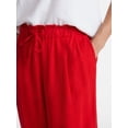 thumbnail image 4 of Time and Tru Women's Wide Leg Linen Blend Pants, Sizes XS-4X, 4 of 5