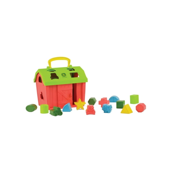 John Deere Barnyard Shape Sorter Child Development Toy, Learn Colors