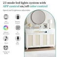 thumbnail image 3 of Sideboard Buffet Cabinet, 4 Rattan Doors 2 Drawers Accent Storage Cabinet, Console Table Coffee Bar w/Power Outlet & LED Light, Adjustable Shelves for Dining Living Room, 3 of 7