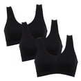 thumbnail image 5 of Lovegab Breathable Underwear Outdoor Sport Yoga Bras Lovely Young Women Seamless Wireless Solid Bra Fitness Bras Tops Light Black S, 5 of 6