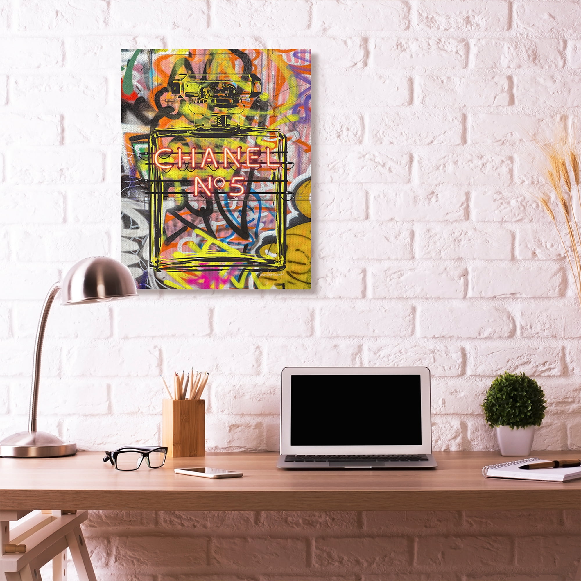 Stupell Industries Fashion Designer Graffiti Neon Lights Canvas Wall Art by Amanda Greenwood