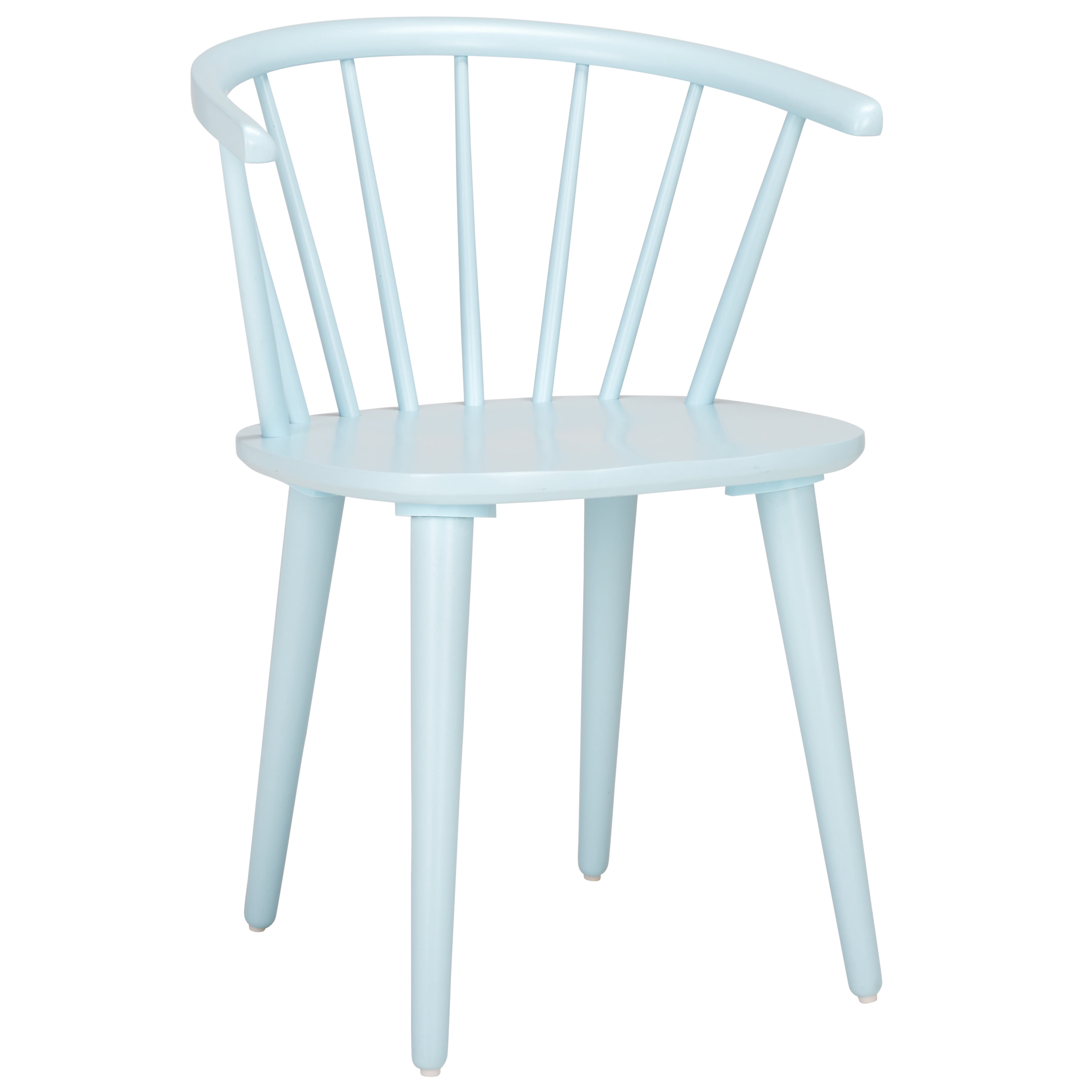 SAFAVIEH Blanchard Contemporary Wood Solid Dining Bistro Chair, Pale Blue (Set of 2)