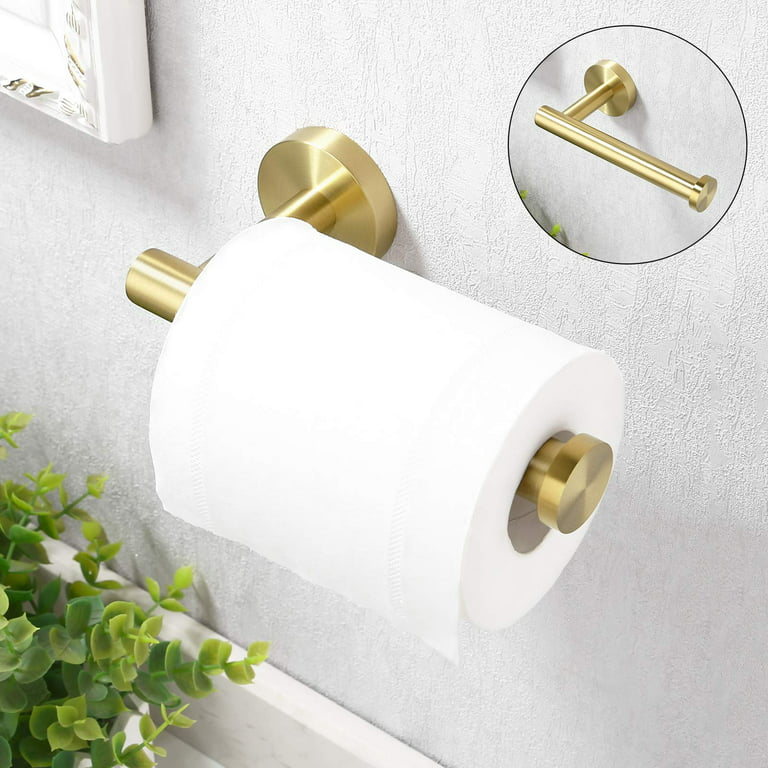 Kes Bathroom Toilet Paper Holder Brushed Brass Wall Mount Toilet Roll Holder SUS304 Stainless Steel, A2175s12-bz