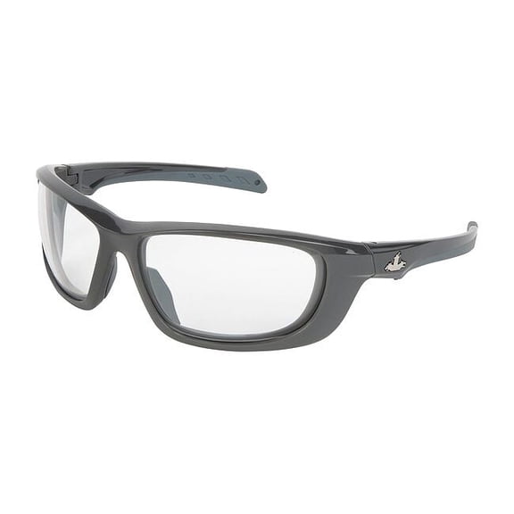 Swagger (UD1), Safety Glasses, MAX6 Anti-Fog, Clear Lens, Gray Frame, Full-Frame