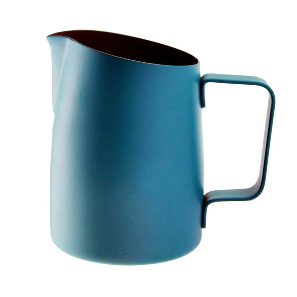 Fiocias 420ml Milk Jug Frothing Pitcher Espresso Coffee Steam Jug Stainless Green 420ml Green