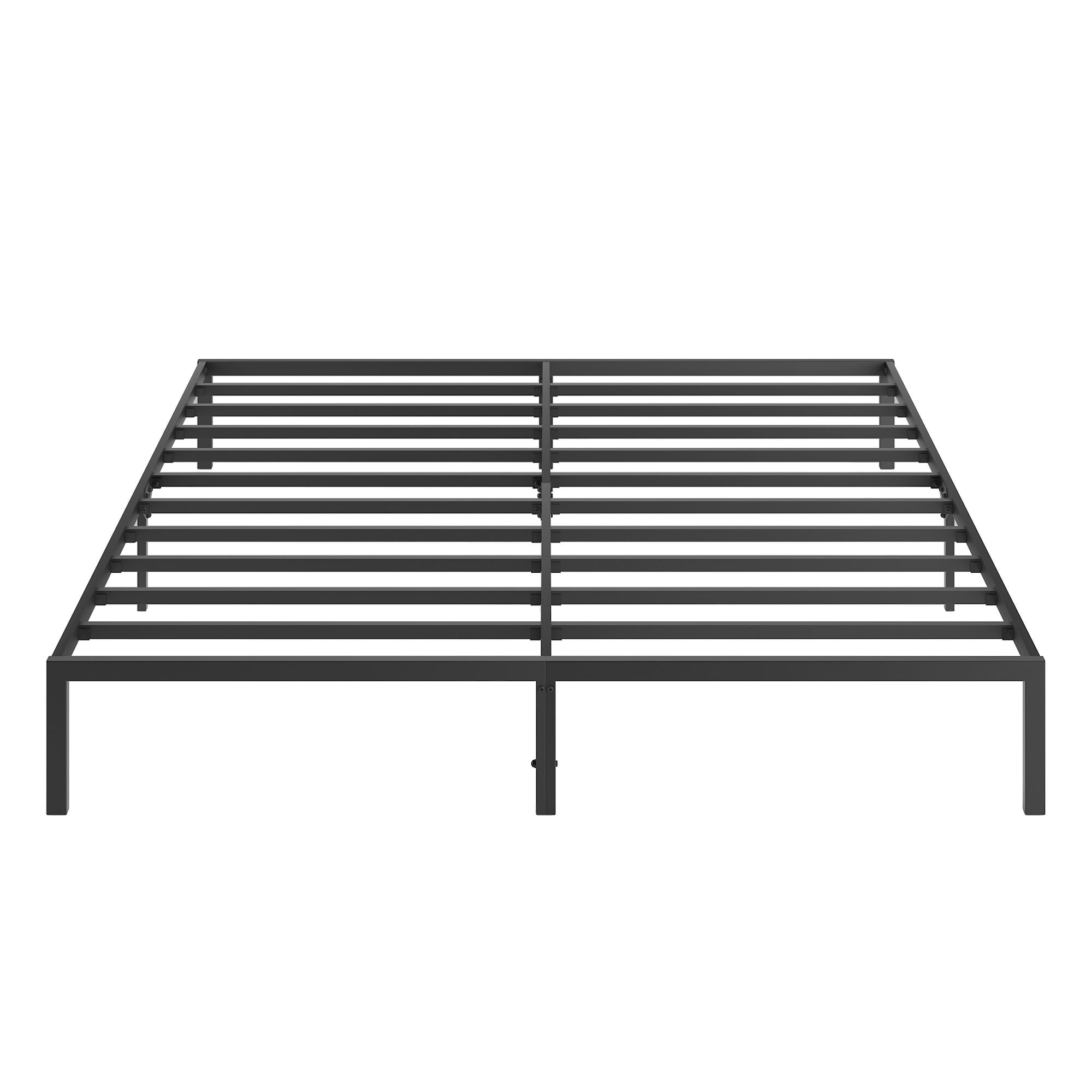 Aukfa Platform Metal King Size Bed Frame, 13 Inch, Heavy Duty, Noise Free, Black