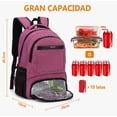 thumbnail image 3 of Mochila De Almuerzo Antirrobo Impermeable A Portátil 15,6i Diseño de la tela Oxford Modelo Violeta, 3 of 4