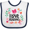 thumbnail image 3 of Inktastic Book Lover I Love Reading Girls Baby Bib, 3 of 4