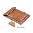 thumbnail image 3 of Double Layer High Capacity Laptop Bag Cover,Microfiber Leather NoteBook Sleeve Case For Surface Go 10" Pro7 12.3" Laptop2 Pro X, Faux Leather 12.3in Case, Coffee, 3 of 6