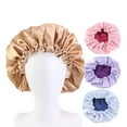 thumbnail image 6 of SPRING PARK Satin Bonnet Sleep Bonnet Cap Double Layer Reversible Adjustable Satin Cap for Sleeping Hair Bonnet, 6 of 7