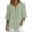 Green, variant on MaFYtyTPR Women's Loose T-Shirt Fashion Solid Button V-Neck Linen 3/4 Sleeve Pullover Shirts Tops Green L