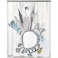 thumbnail image 1 of Funky City Fabric Shower Curtain, 1 of 1