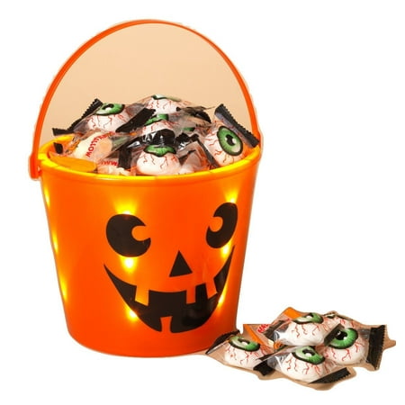 Halloween Trick or Treat Light Up Bucket, LED Trick or Treat Bucket By Gerson