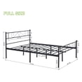 thumbnail image 2 of Double Bed Full Size Bed Frame Metal Platform Headboard Steel Foundation, 2 of 9