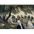 thumbnail image 2 of Tissot, James 14x11 Gold Ornate Wood Framed with Double Matting Museum Art Print Titled - The Sermon on the Mount: Museumists Exhortation to the Twelve AVintagetles, 2 of 4