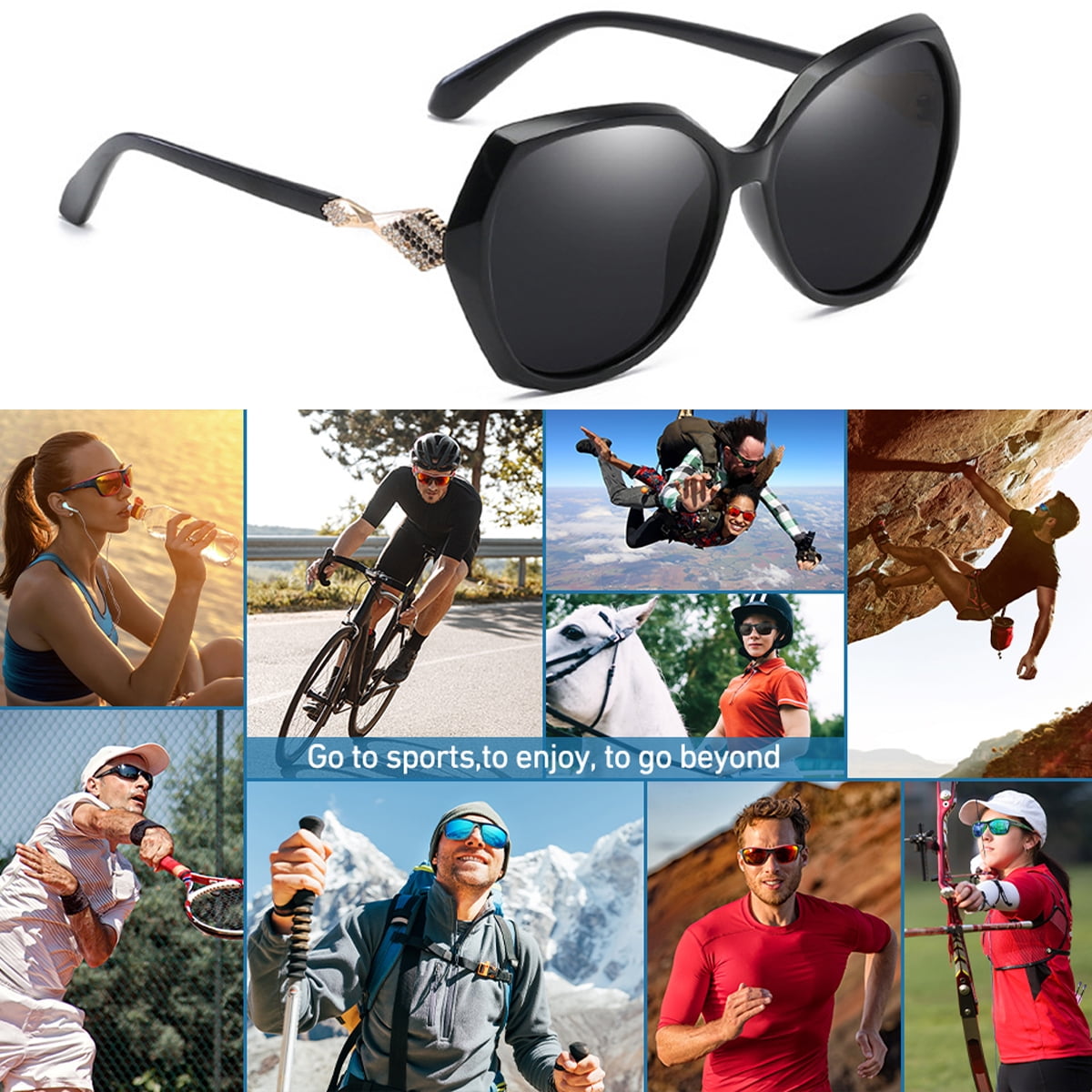 European and American fashion and elegant sunglasses, trendy