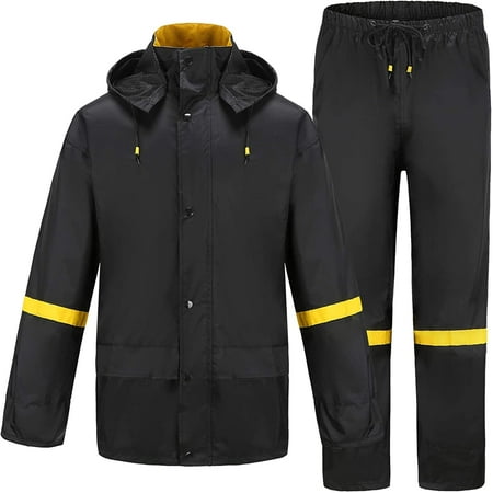 Rain Suits for Men Classic Rain Gear Waterproof Rain Coats Hooded Man's ...