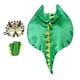 thumbnail image 3 of Disfraz de Dinosaurio Fantasía Perfecl con capa y máscara Verde, 3 of 8