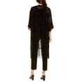 thumbnail image 2 of Anne Klein Womens Fringed Shawl Sweater, Black, Small, 2 of 2