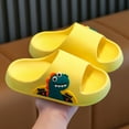 thumbnail image 2 of Cathalem Boy Slippers Cloud Slides for Kids,Boys Girls Shower Slippers Slip on Sandals,Non-Slip Open Toe Pillow Slippers Sandals,Quick Drying Summer Beach Pool Shoes (Yellow,10), 2 of 4