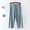 Green, variant on Women's Adjustable Drawstring Elastic High Waist Calf-Length Loose Wide Leg Daily Bottoms, Soft Breathable Viscose Nylon Knit Pants for Everyday Indoor Use and Short Outdoor Errands(Pink,L)