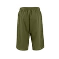 thumbnail image 6 of RYRJJ Women's Bermuda Shorts Wide Leg Cotton Linen Summer Casual Long Shorts Baggy High Waisted Drawstring Short Pants with Pockets(Green,M), 6 of 6