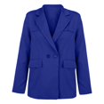 thumbnail image 6 of Women's 2025 Fall Winter Office Blazer, Notch Lapel Slim Fit Open Front Jacket, Business Casual Work Suit for Women, Tailored Career Blazer with Pockets, Professional Long Sleeve Coat Blue XXL, 6 of 10