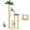 Beige, variant on NINESHI 60" Cat Tree for Indoor Cats with Green Leaves, Multi-Level Large Cat Tower with Hammock, Plush House w/ Hang Ball Toy and Scratching Posts, Green