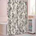 thumbnail image 5 of Shower Curtain Floral Shower Curtains for Bathroom Decor, Waterproof Polyester Shower Curtain Set with Hooks, Extra Long 72" x 84" Wildflowers Grey, 5 of 9