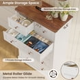 thumbnail image 5 of Farmhouse Chest of Drawer, White Dresser with 6 Drawers for Bedroom, 51" Tall 7 Drawer Dresser Storage Organizer with Knobs for Living Room Hallway Entryway, 5 of 8