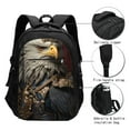 thumbnail image 3 of Balery Noble Style Bald Eagle Mochila con carga USB para hombre y mujer - Mochila impermeable y antirrobo para laptop con puerto USB para viajes, trabajo, 3 of 7