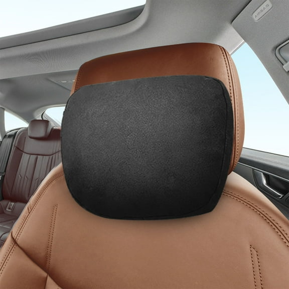 Holloyiver Car Neck Pillow for Headrests, Superfiber Suede Support Head Pillows, Cotton Polyester, 11.8 x7.5Inch Refillable&Multiple&Adjustable Drive Vehicle Cushion Seats