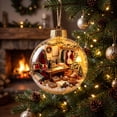 thumbnail image 4 of Qwtwty Glowing Christmas Decorations Mini Story Ornament, Light-Up Holiday Scene Christmas Tree Hanging Decoration with Warm LED Light, 4 of 7