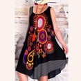 thumbnail image 4 of Allukasa Dress Sleeveless Summer Floral Printed Women Fashion Boho Dresses Femme Casual Loose Beach Dress Robe De Dames New, 4 of 5
