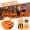 B Black, variant on Halloween Party Supply, Halloween Pumpkin Bucket, Pumpkin Trick Or Treat Bucket, Light Up Pumpkin, 11X9 in Plastic Jack O Lantern Pumpkin with Handle for Student Diy Craft Making,